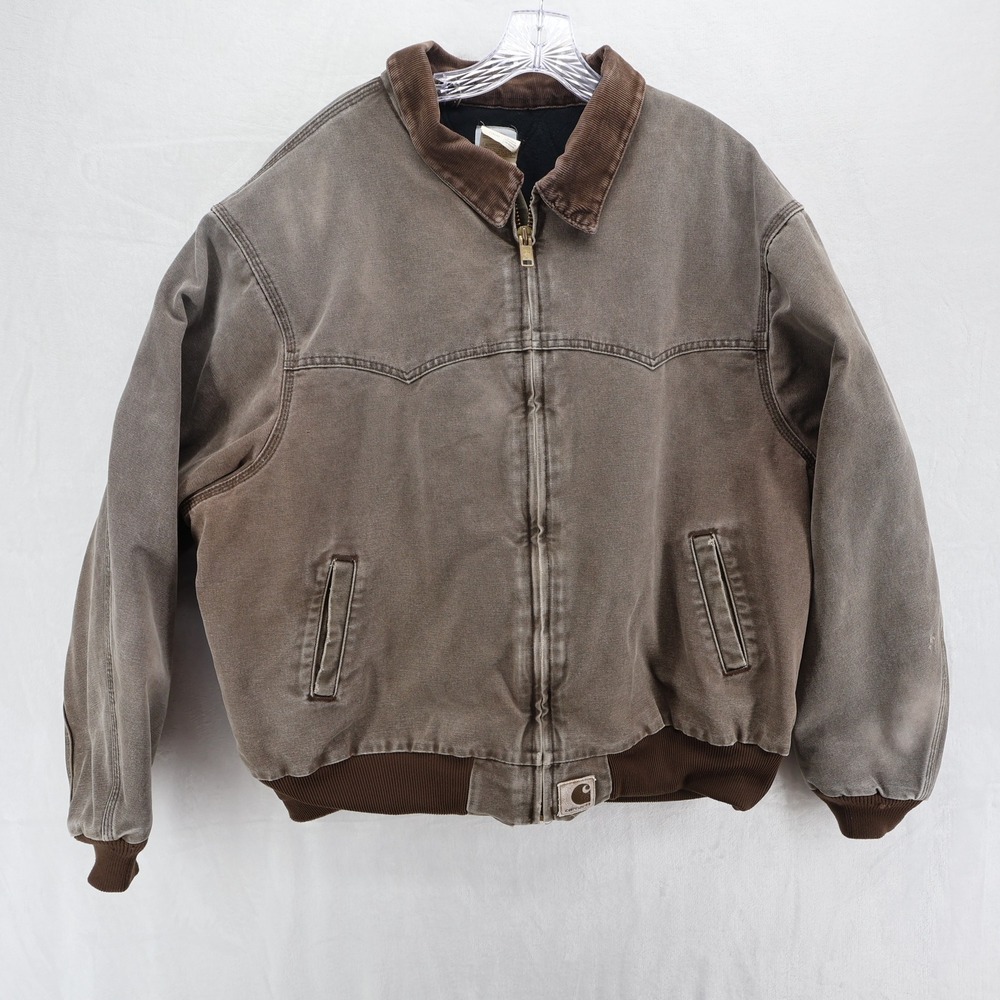 Carhartt J14CHT Santa Fe Sandstone Duck Jacket Brown Mens 3XL Regular READ DESC